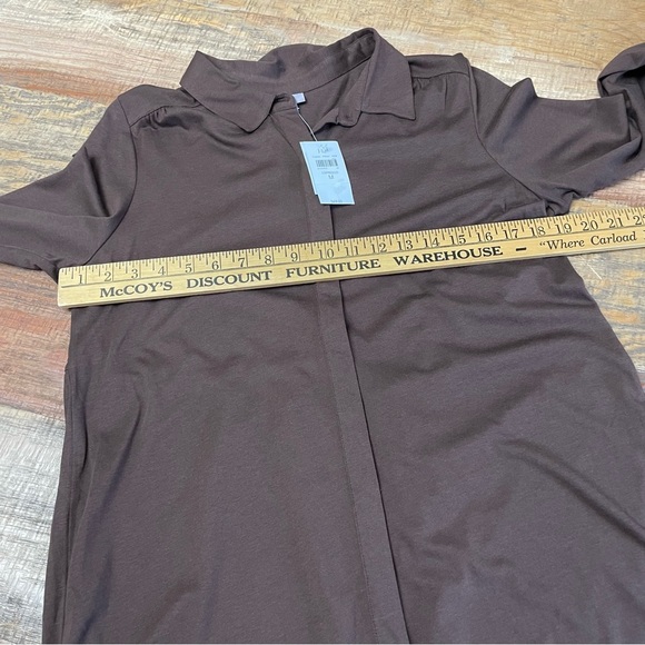 J.Jill women’s size Medium top Button Down Cotton Modal Blend lightweight - Picture 8 of 11